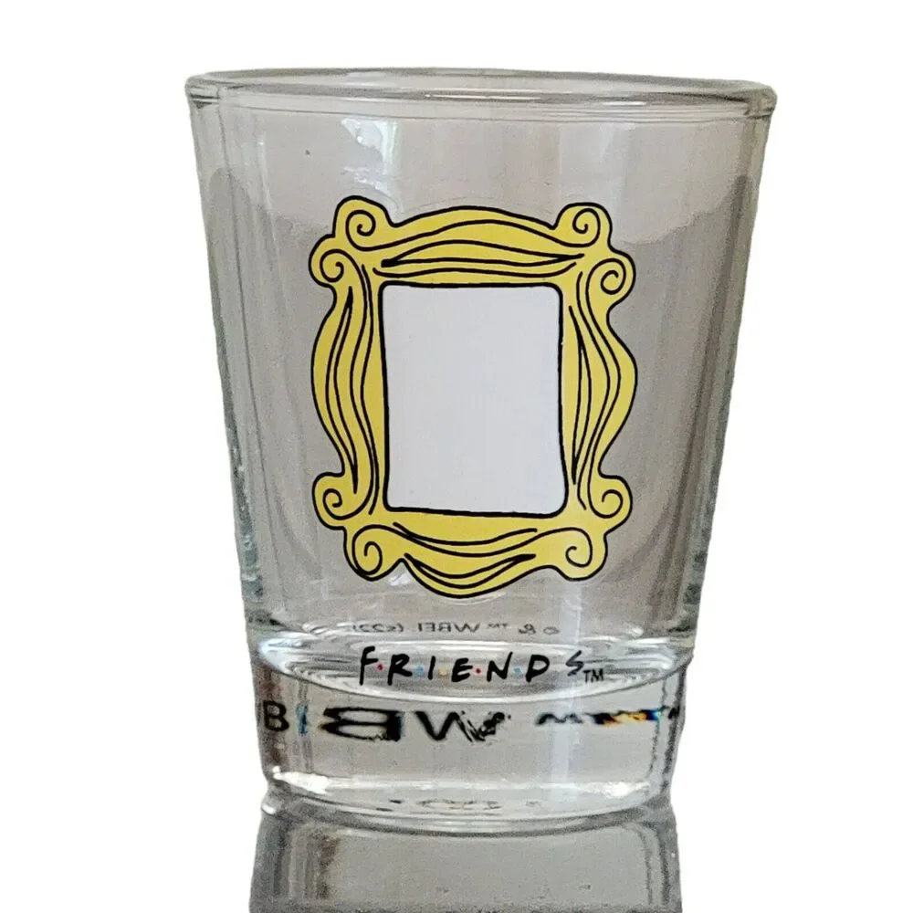 Friends Shot Glass Yellow Picture Frame Monica Rachel Door TV Collectible Gift